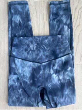 Gymshark Elevate Lakeside Blue Spray Leggings Size Small